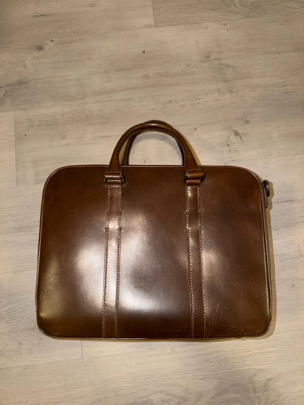 Men’s Leather Briefcase - Brown Executive Carry Case by Satchel & Page